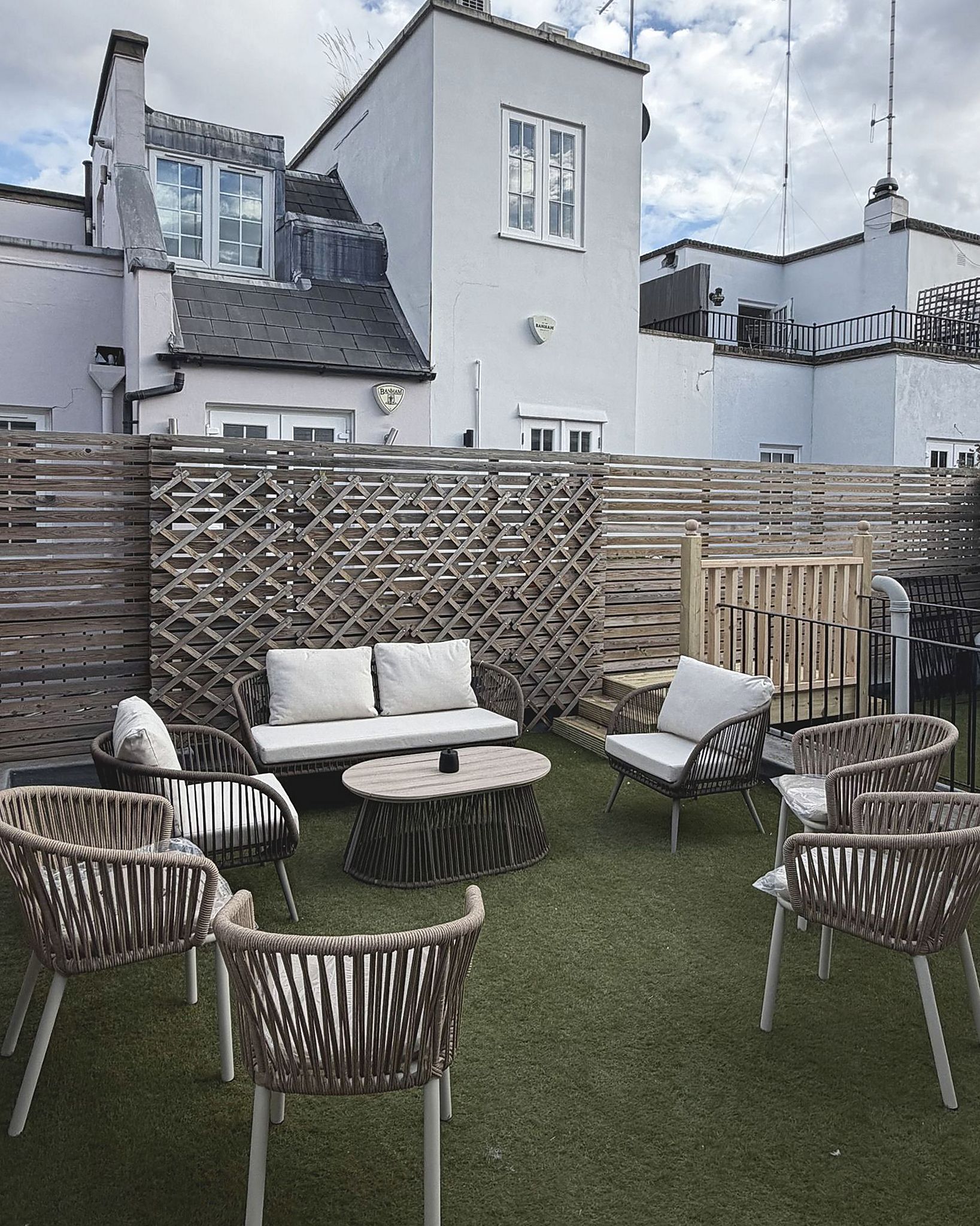 The roof terrace at DROM Clinic